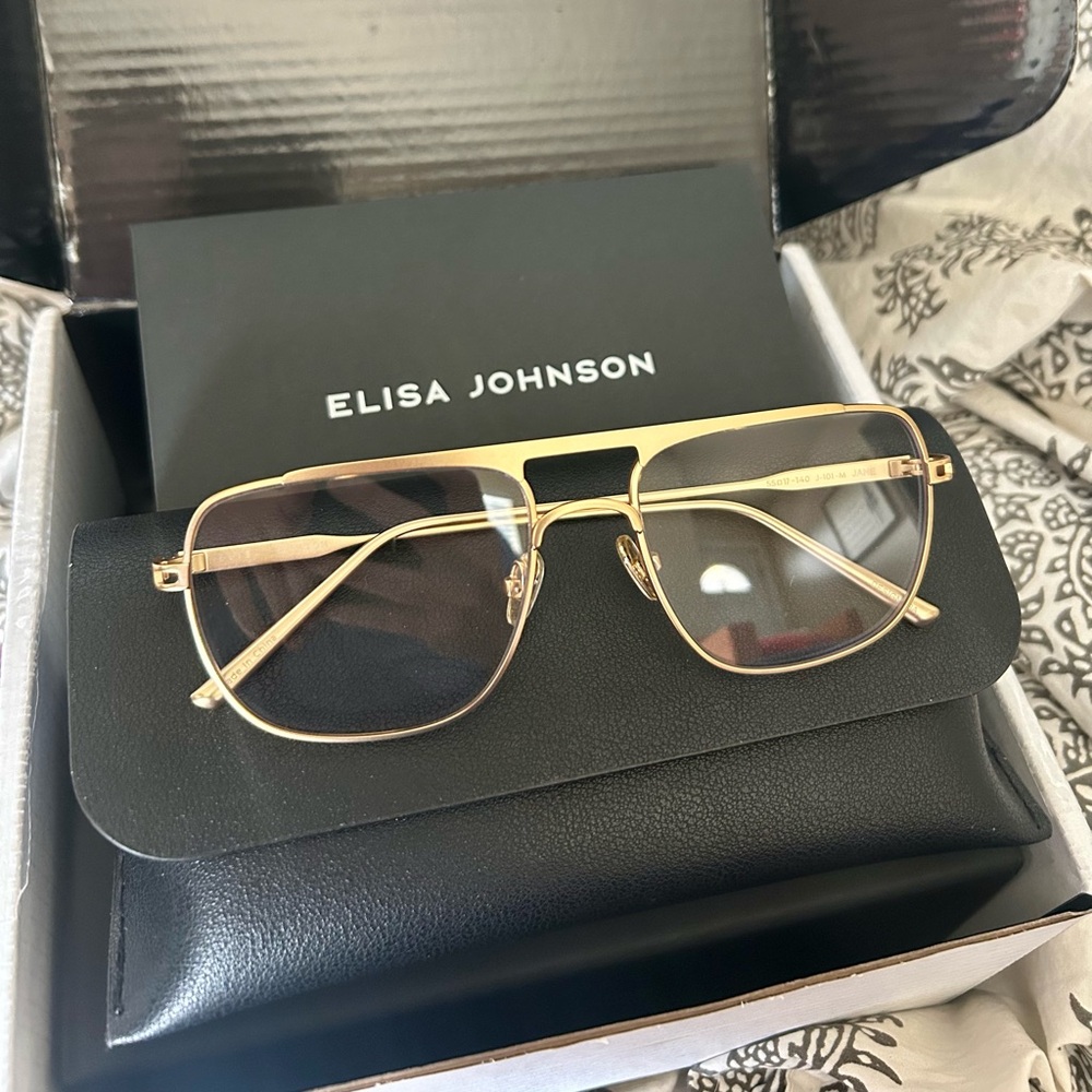 Elisa Johnson Gold Jane Aviator Women's Glasses